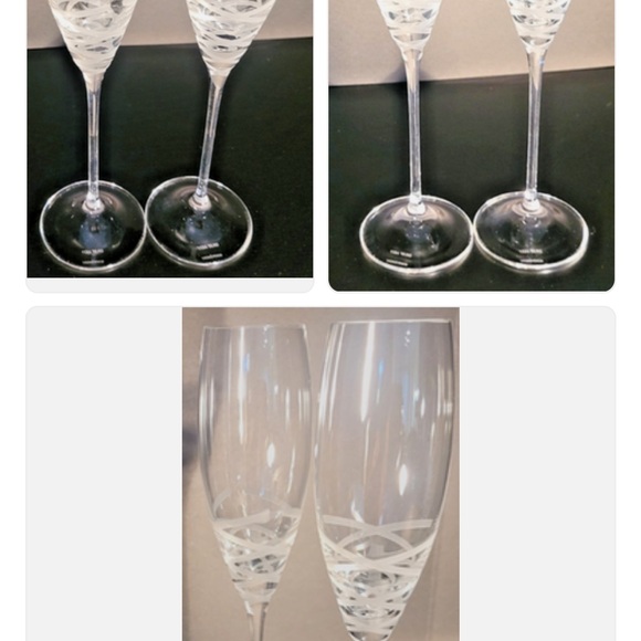 Vera Wang Wedgewood Sur Blanc Crystal Glasses